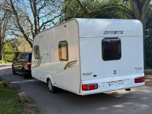 Photo of Rudolf Recovery relocating a caravan on behalf of a client.