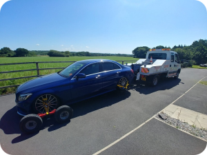 Photo of a car being recovered by Rudolf Recovery & Car Transportation